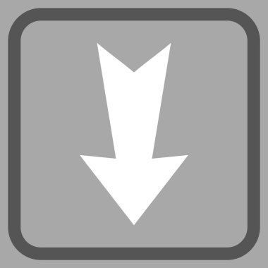 Vektör simgesi bir çerçeve içinde aşağı ok