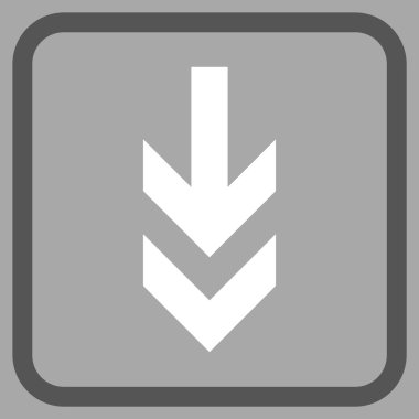 Vektör simgesi bir çerçeve içinde aşağı ok