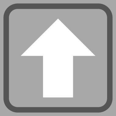 Vektör simgesi bir çerçeve içinde yukarı ok