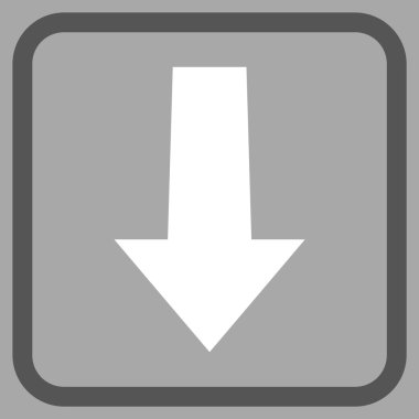 Vektör simgesi bir çerçeve içinde aşağı ok