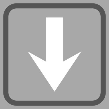 Vektör simgesi bir çerçeve içinde aşağı ok