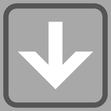 Vektör simgesi bir çerçeve içinde aşağı ok