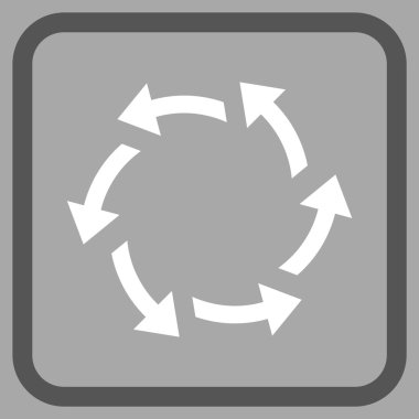 Santrifüj oklar bir çerçeve içinde simge vektör