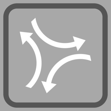 Exchange oklar bir çerçeve içinde simge vektör