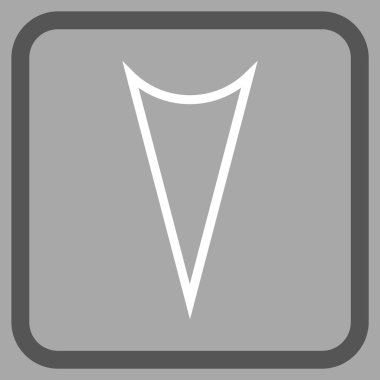 Vektör simgesi bir çerçeve içinde aşağı ok ucu