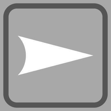 Ok ucu doğru vektör simgesi bir çerçeve içinde