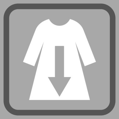 Download kadın elbise vektör simge bir çerçeve içinde
