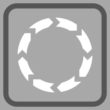 Dolaşım vektör simgesi bir çerçeve içinde