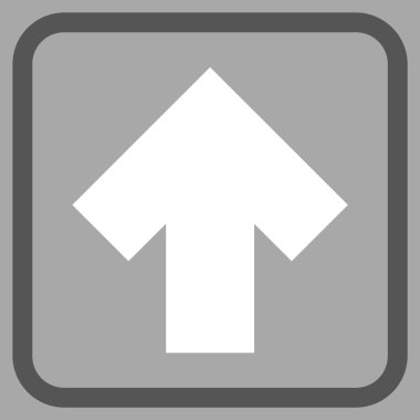 Vektör simgesi bir çerçeve içinde yukarı ok