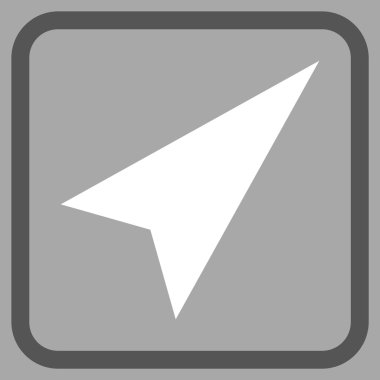 Ok ucu sağ yukarı vektör simgesi bir çerçeve içinde