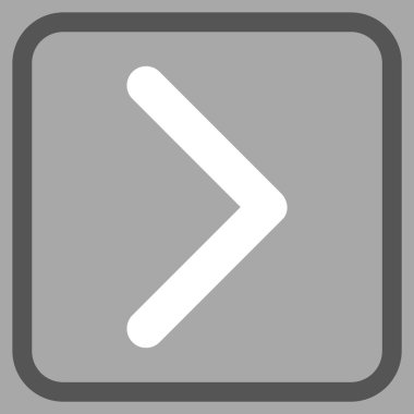 Yöne doğru vektör simgesi bir çerçeve içinde