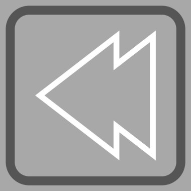 Yön sol vektör simgesi bir çerçeve içinde