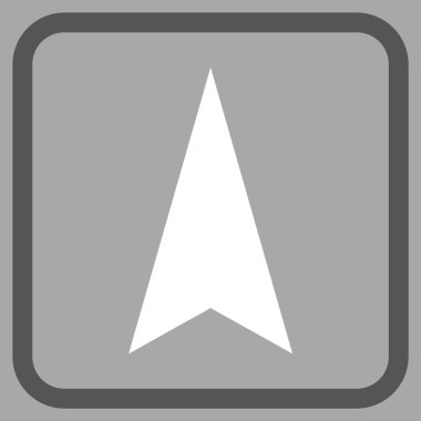 Vektör simgesi bir çerçeve içinde yukarı ok ucu