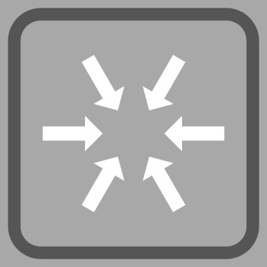 Kompakt oklar bir çerçeve içinde simge vektör