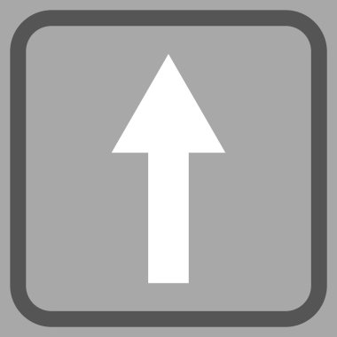 Vektör simgesi bir çerçeve içinde yukarı ok