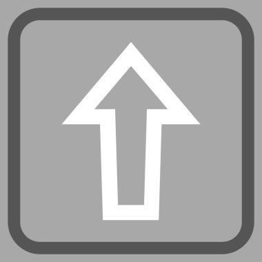 Vektör simgesi bir çerçeve içinde yukarı ok
