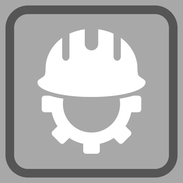 Desarrollo Hardhat Vector Icono En un Marco — Vector de stock