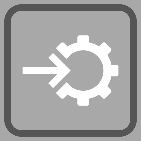 COG integrace vektorové ikony v rámečku — Stockový vektor