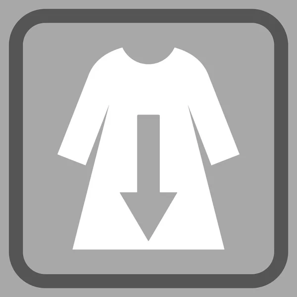 Downloaden van vrouwelijke jurk Vector Icon In een Frame — Stockvector