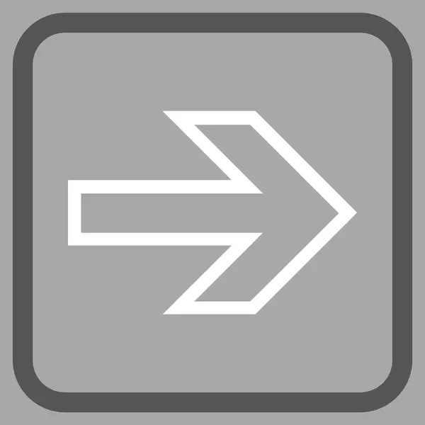 Flecha derecha Vector icono en un marco — Vector de stock