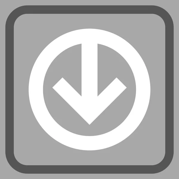 Direção para baixo vetor ícone em uma moldura —  Vetores de Stock