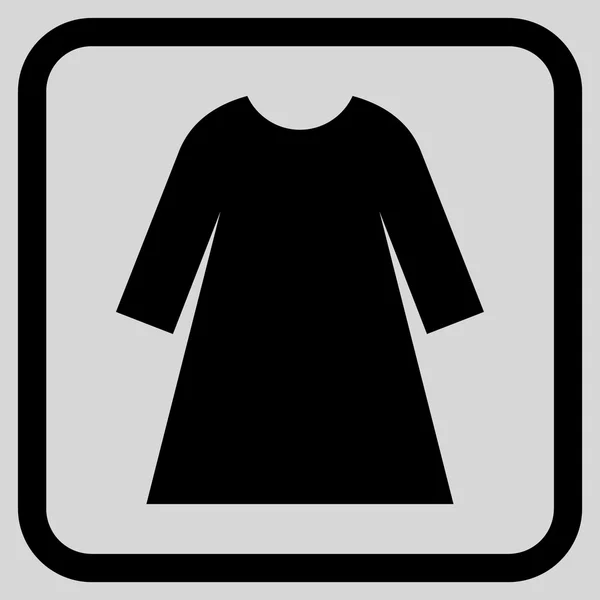 Frau Kleid Vektor-Symbol in einem Rahmen — Stockvektor