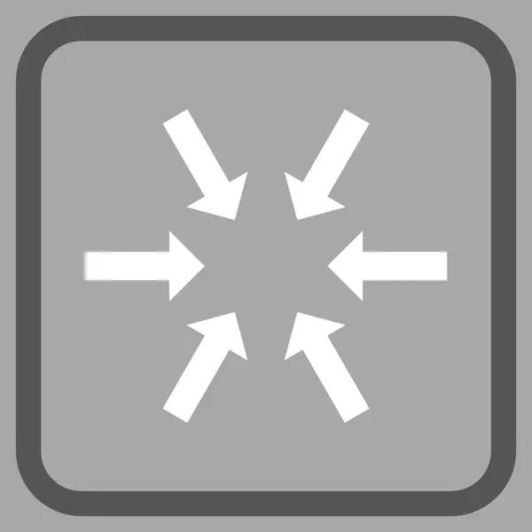 Kompakte Pfeile Vektor-Symbol in einem Rahmen — Stockvektor
