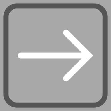 Ok sağ vektör simgesi bir çerçeve içinde