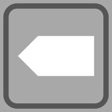 Yön sol vektör simgesi bir çerçeve içinde