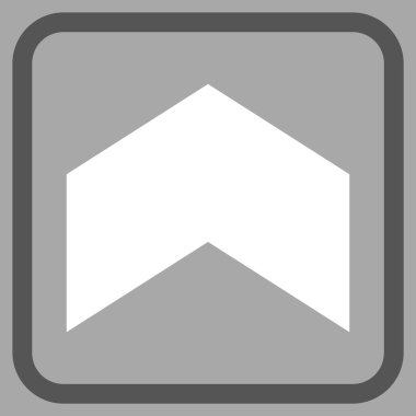 Yön yukarı vektör simgesi bir çerçeve içinde