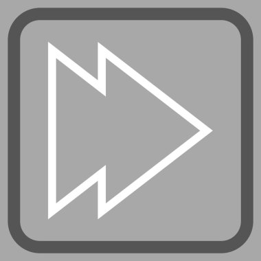 Yöne doğru vektör simgesi bir çerçeve içinde