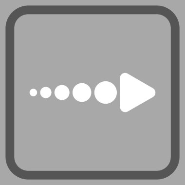 Ok sağ vektör simgesi bir çerçeve içinde