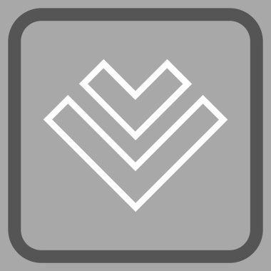 Vektör simgesi bir çerçeve içinde aşağı yön