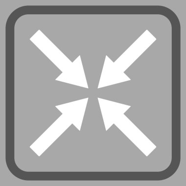 Merkezi oklar bir çerçeve içinde simge vektör