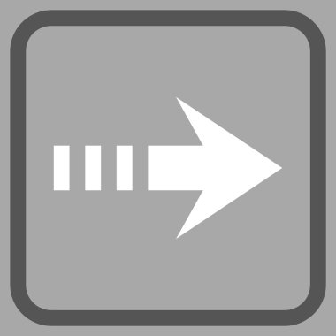 Doğru vektör simgesi bir çerçevede göndermek