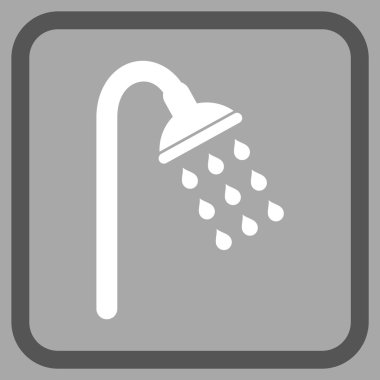 Duş vektör simgesi bir çerçeve içinde