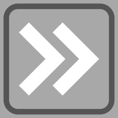 Üst karakter doğru vektör simgesi bir çerçeve içinde