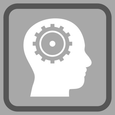 Akıl vektör simgesi bir çerçeve içinde