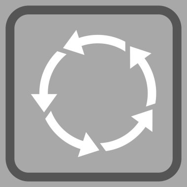 Döndürme vektör simgesi bir çerçeve içinde