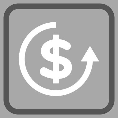 Geri ödeme vektör simgesi bir çerçeve içinde