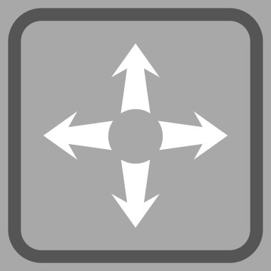 Genişletin okları vektör simgesi bir çerçeve içinde