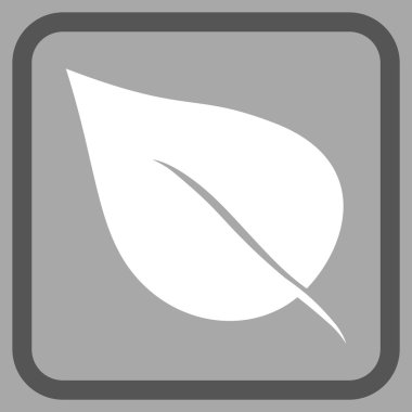 Bitki yaprak vektör simgesi bir çerçeve içinde