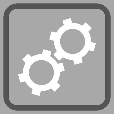 Gears'ı vektör simgesi bir çerçeve içinde