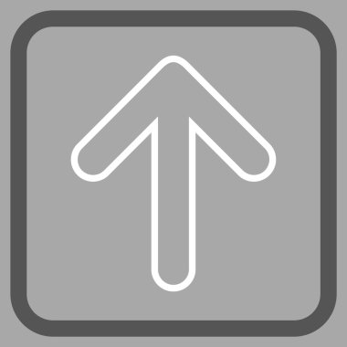 Vektör simgesi bir çerçeve içinde yukarı yönlü ok