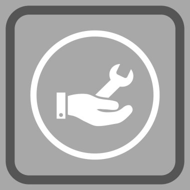 Onarım hizmeti vektör simgesi bir çerçeve içinde