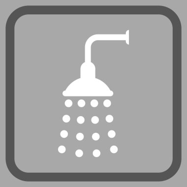 Duş vektör simgesi bir çerçeve içinde