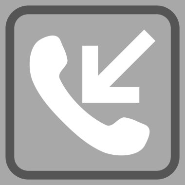 Gelen arama vektör simgesi bir çerçeve içinde