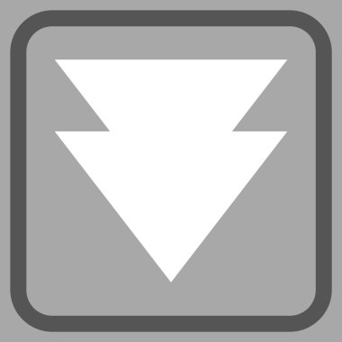 Vektör simgesi bir çerçeve içinde aşağı iner