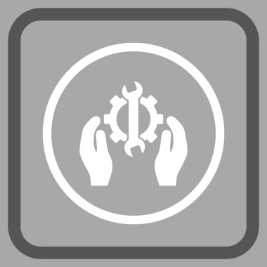 Onarım hizmeti vektör simgesi bir çerçeve içinde