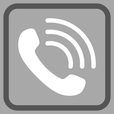 Telefon vektör simgesi bir çerçeve içinde